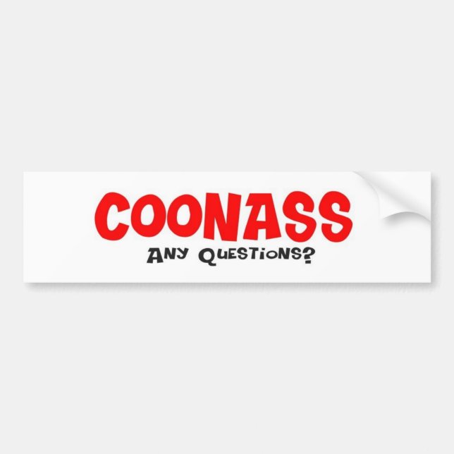 Adesivo Para Carro CoonAss - algumas perguntas (Frente)