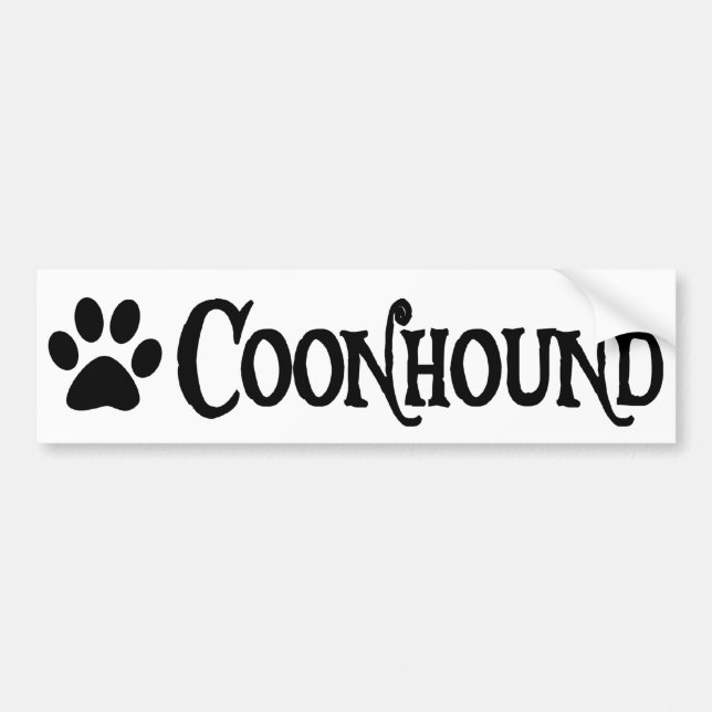 Adesivo Para Carro Coonhound (estilo do pirata com pawprint) (Frente)