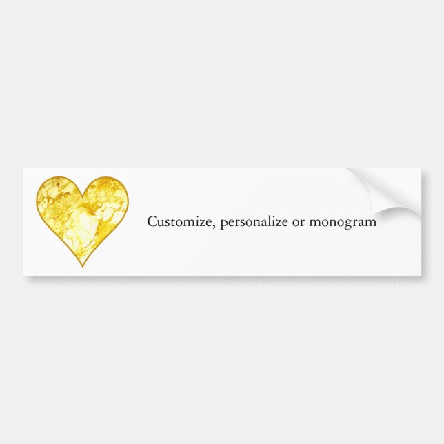 Adesivo Para Carro Coração do ouro (Frente)