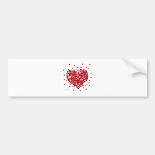 Adesivo Para Carro Coração Floral do amor Dia dos Namorados