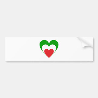 Adesivo Para Carro Coração Itália heart Italy Italia