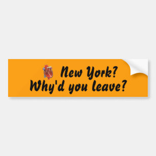 Adesivo Para Carro coração, New York? , Por que você saiu?