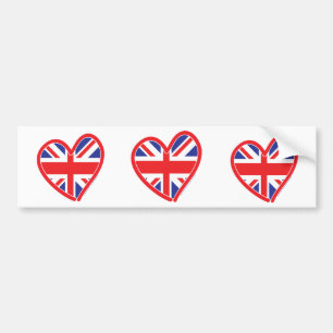 Adesivo Para Carro Coração real de Union Jack