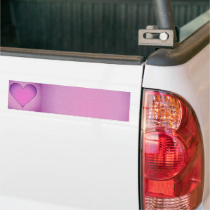 Adesivo Para Carro Coração Rosa e Roxo