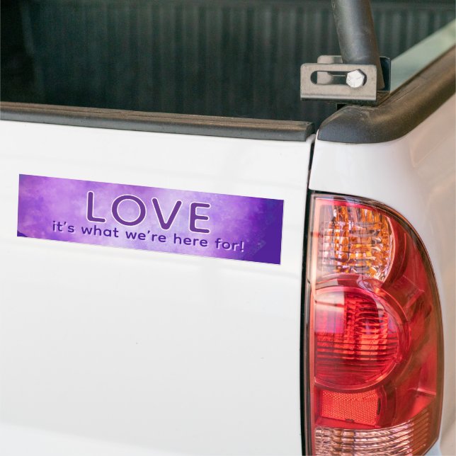 Adesivo Para Carro Coração Roxo com AMOR (No caminhão)