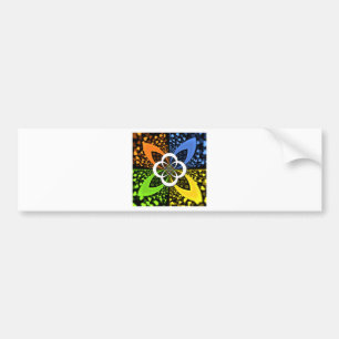 Adesivo Para Carro Corações amarelo azul iridescentes