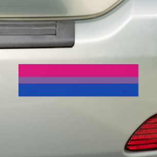 Adesivo Para Carro Cores da bandeira do orgulho bissexual SlipperyJoe