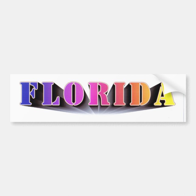 Adesivo Para Carro Cores de Florida (Frente)