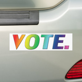 Adesivo Para Carro cores do arco-íris do orgulho de voto - Sticker