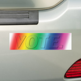 Adesivo Para Carro cores do arco-íris do orgulho de voto - Sticker