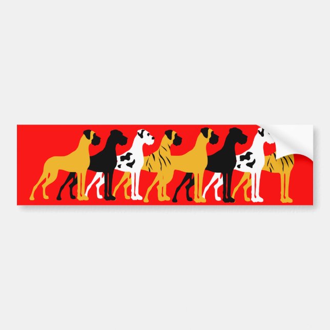 Adesivo Para Carro cores do Dogue Alemão (Frente)