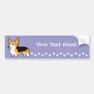Adesivo Para Carro Corgi de Galês do Pembroke dos desenhos animados