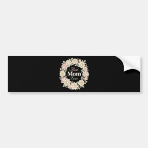 Adesivo Para Carro Coroa Floral Elegante Melhor Mãe do Mundo