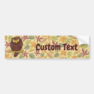 Adesivo Para Carro Coruja Cartoon Bumper Sticker