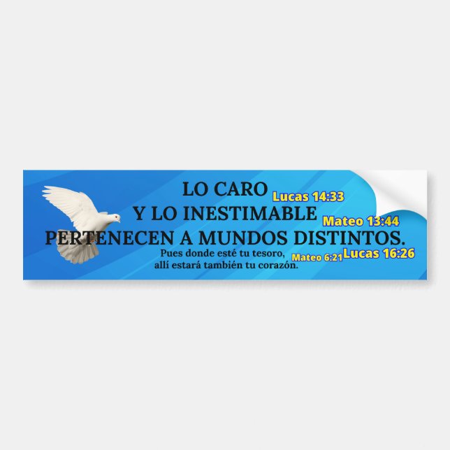 Adesivo Para Carro Costly and Priceless - Spanish Bumper Sticker (Frente)