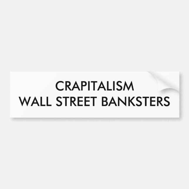 ADESIVO PARA CARRO CRAPITALISM WALL STREET BANKSTERS (Frente)