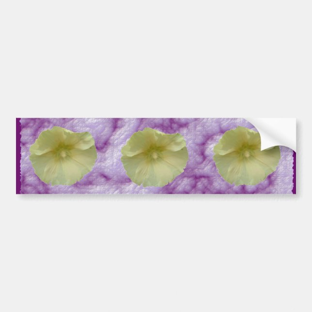 Adesivo Para Carro Cream Hollyhock Bumper Sticker (Frente)