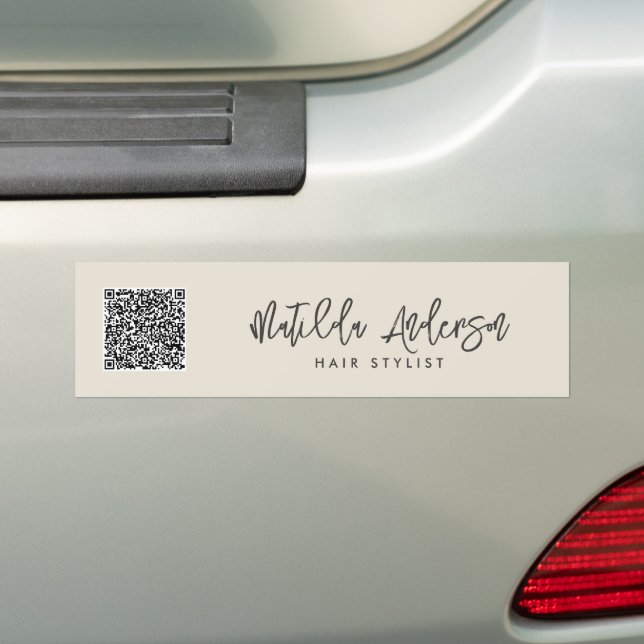 Adesivo Para Carro Creme moderno e elegante script (No carro)