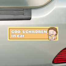 Crianças de Deus no Cartoon de Carro Bonito Jesus 