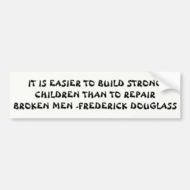 Adesivo Para Carro Crianças Fortes Citação em Douglass (Frente)