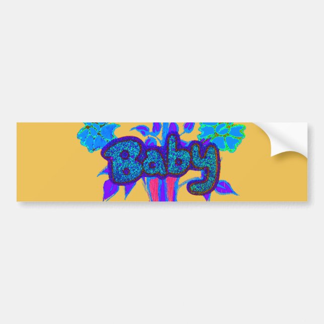 Adesivo Para Carro Crie Seu Próprio Bonito Bebê Glitter Bonito (Frente)