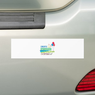 Adesivo Para Carro Crie suas citações de motivação diárias de felicid
