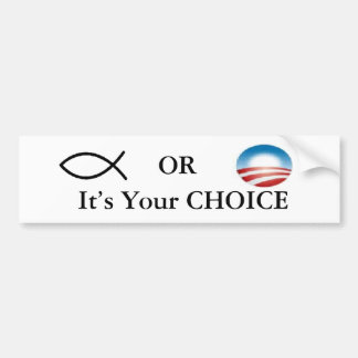 Adesivo Para Carro Cristão ou Obama