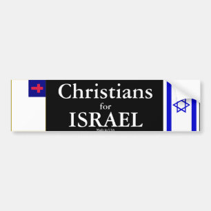 Adesivo Para Carro Cristãos para a ISRAEL Bumper Sticker
