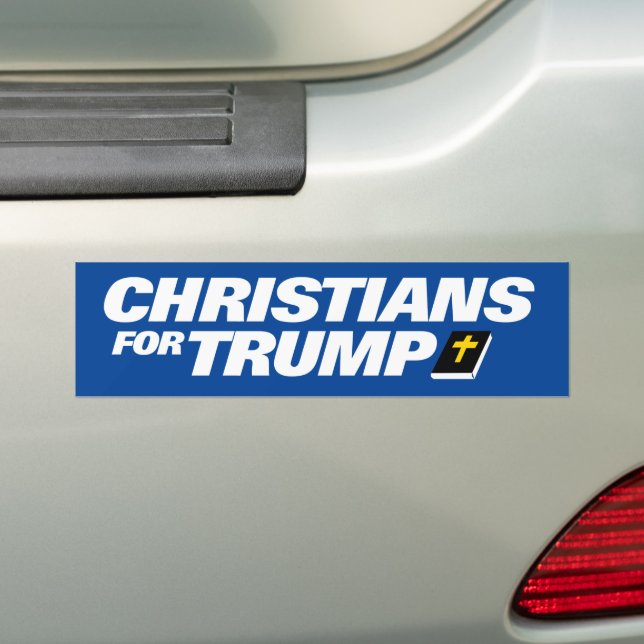 Adesivo Para Carro Cristãos Para Trump 2024 (No carro)