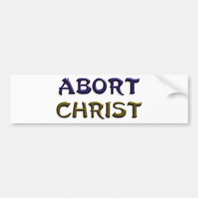 Adesivo Para Carro Cristo do aborto (Frente)