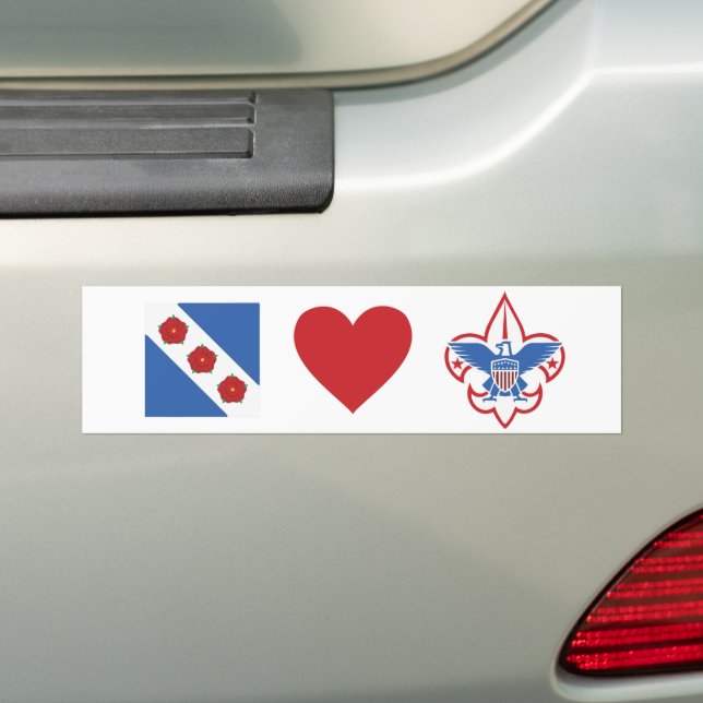 Adesivo Para Carro Crozet Loves Escouts Bumper Sticker (No carro)