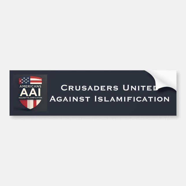 Adesivo Para Carro Crusaders United Against Islamification (Frente)