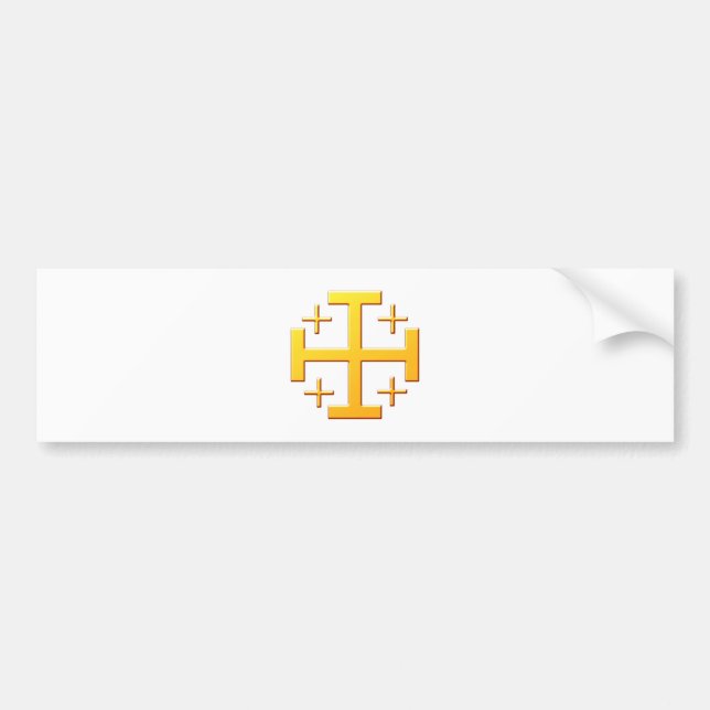Adesivo Para Carro Cruz de jerusalém cross Jerusalém (Frente)