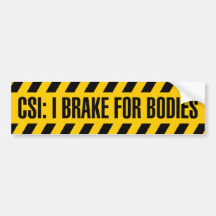 Adesivo Para Carro CSI: Eu travo para o autocolante no vidro traseiro