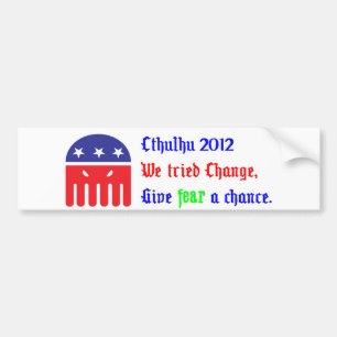 Adesivo Para Carro Cthulhu para o presidente 2012