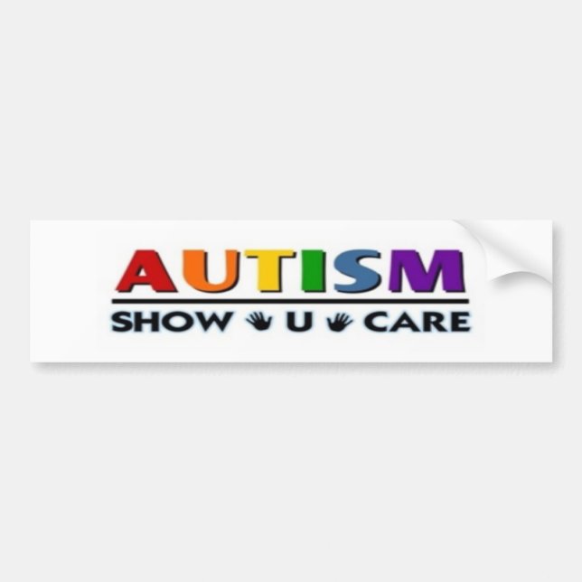 Adesivo Para Carro cuidado da mostra u do autismo (Frente)