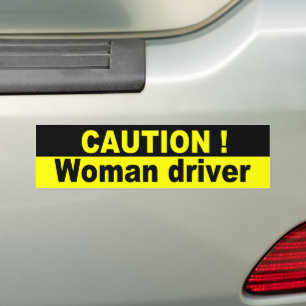 Adesivo Para Carro Cuidado, motorista da mulher