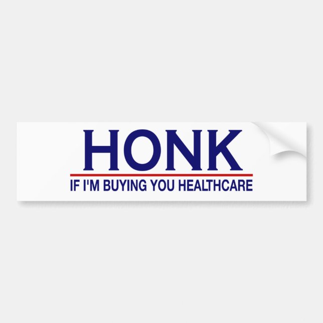Adesivo Para Carro Cuidados médicos do Honk (Obamacare) (Frente)