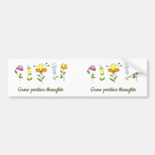 Adesivo Para Carro Cultivar flores de pensamentos positivos