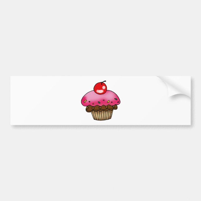 Adesivo Para Carro cupcake da cereja (Frente)
