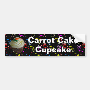 Adesivo Para Carro Cupcake de bolo de carrot com Confetti