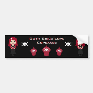 Adesivo Para Carro Cupcakes bonitos do amor das meninas do gótico