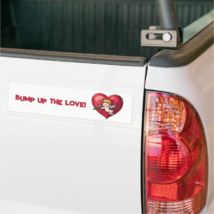 Adesivo Para Carro Cupido no Coração Vermelho