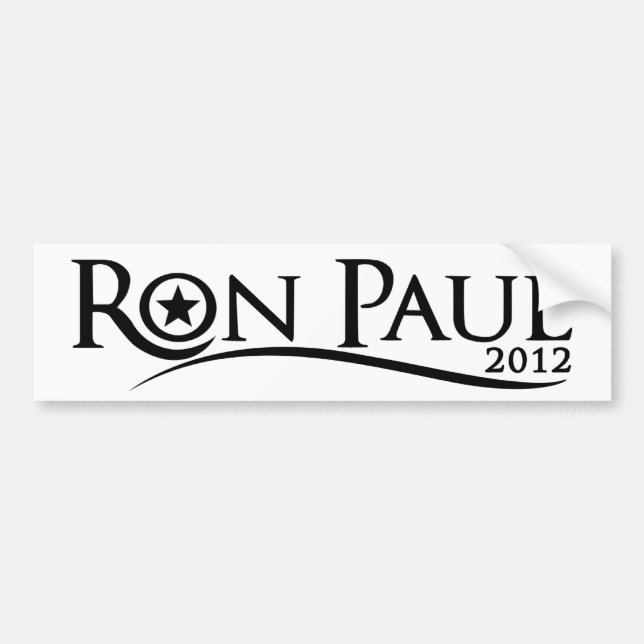 Adesivo Para Carro Curva de Ron Paul 2012 (Frente)