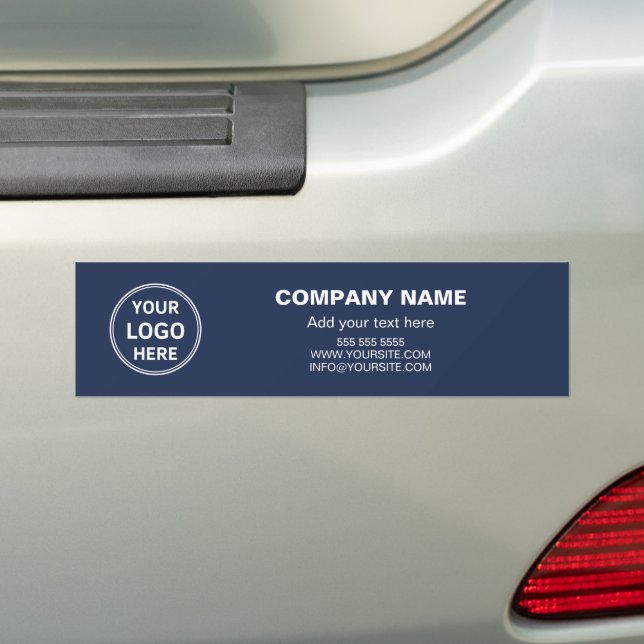 Adesivo Para Carro Custom Logo Navy Blue Professional Business (No carro)