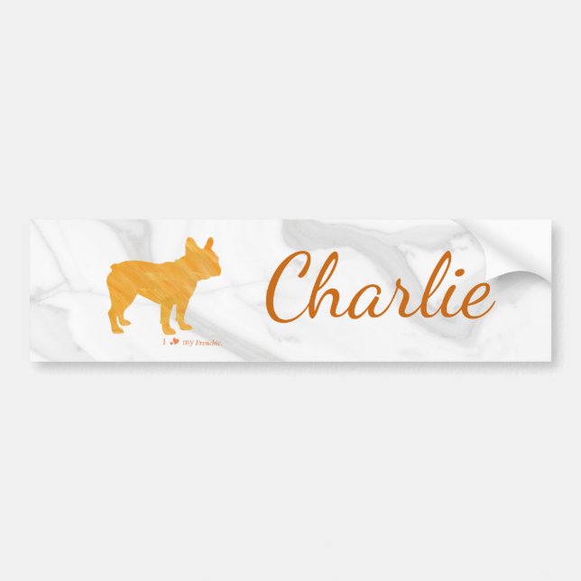 Adesivo Para Carro Customizable French Bulldog Pastel - Frenchie (Frente)