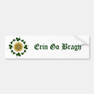 Adesivo Para Carro CUSTOMIZÁVEL! Trevos - céltico irlandês Dourad