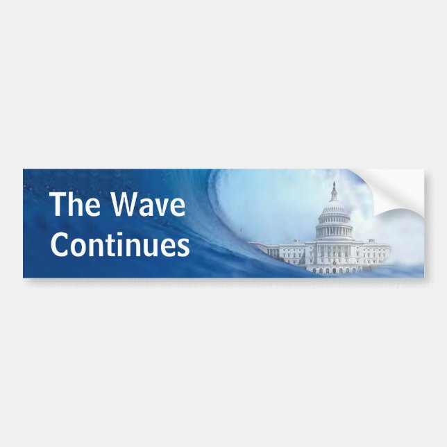 Adesivo Para Carro Customize Blue Wave Election 2026 Bumper Sticker (Frente)