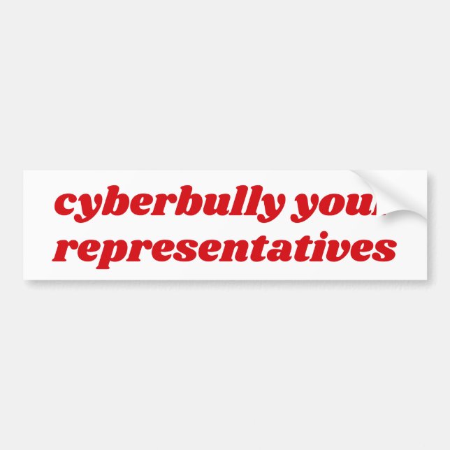 Adesivo Para Carro Cyberbully seus representantes (Frente)