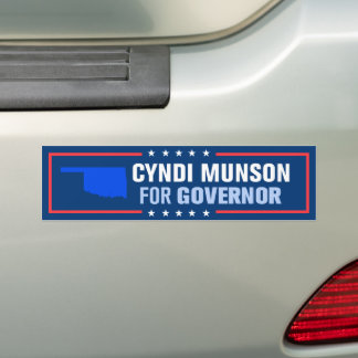 Adesivo Para Carro Cyndi Munson para Governadora de Oklahoma